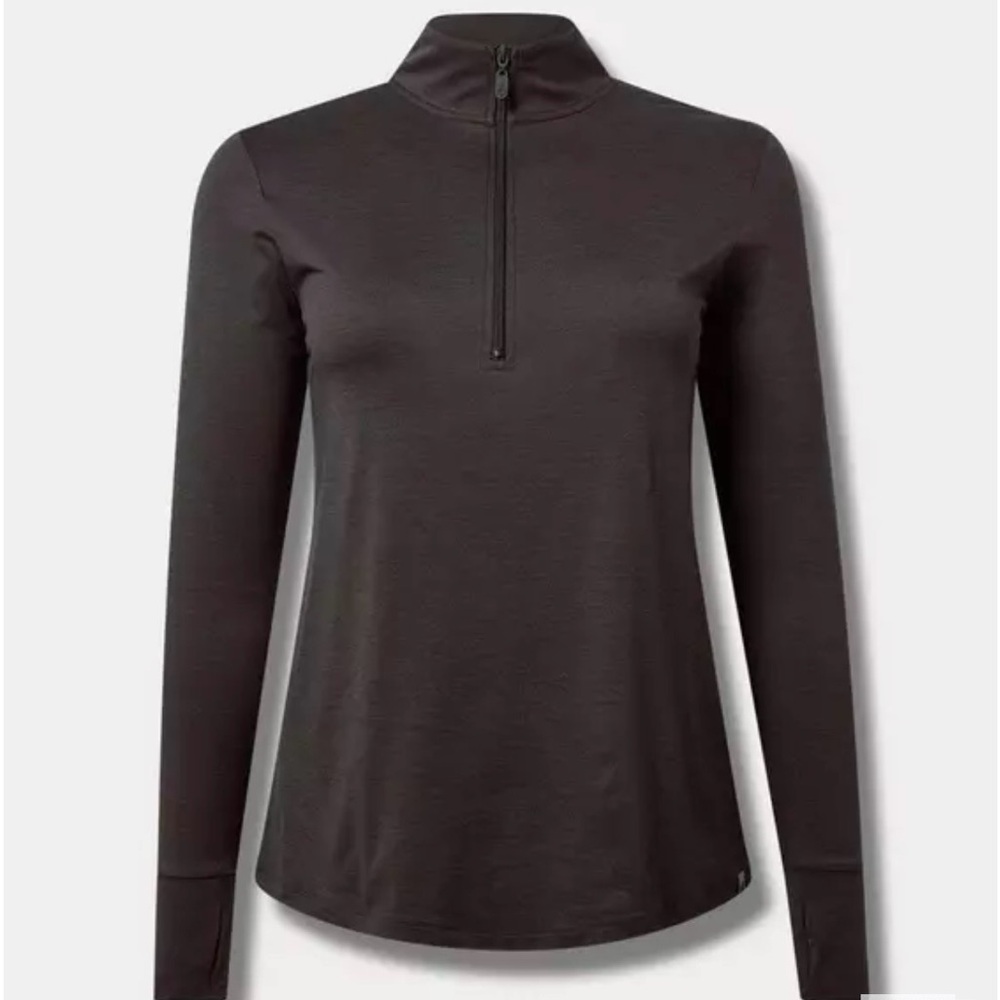 Torrid Active Charcoal Quarter-Zip Pullover - Picture 4 of 8